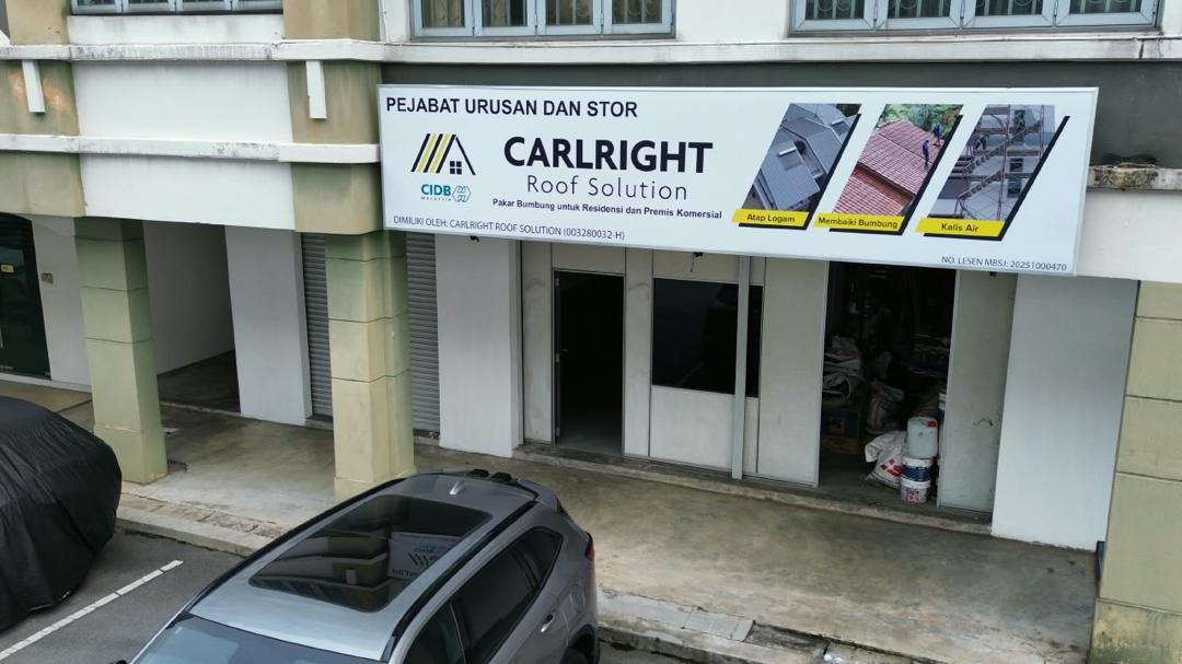 Carlright Roof Solution office and store in Puchong