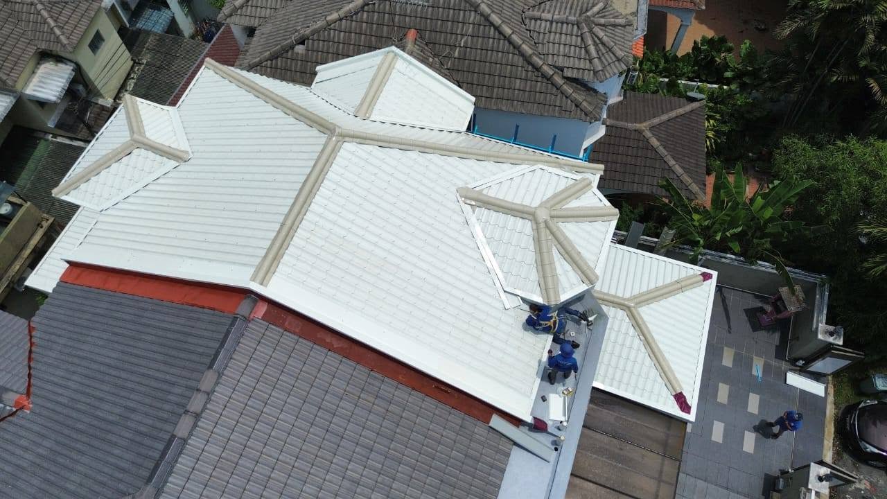 Completed Kajang metal roof